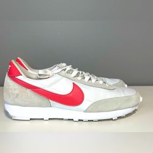 Nike Women's White & Red Retro Runner Athletic Shoes